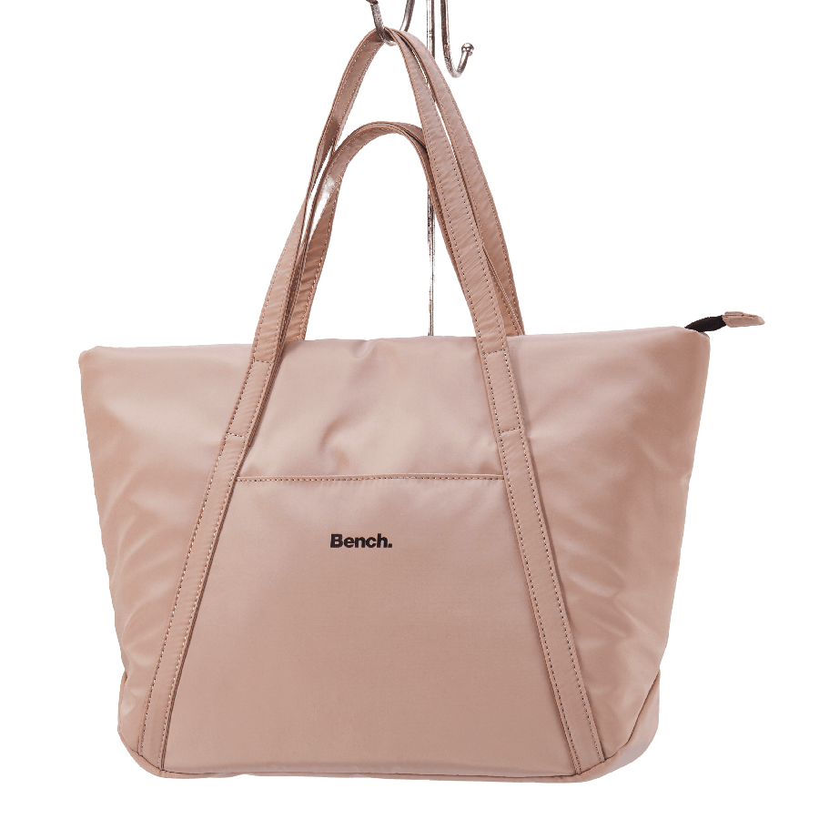 Beige ladies cooler with double handle and front open pocket
