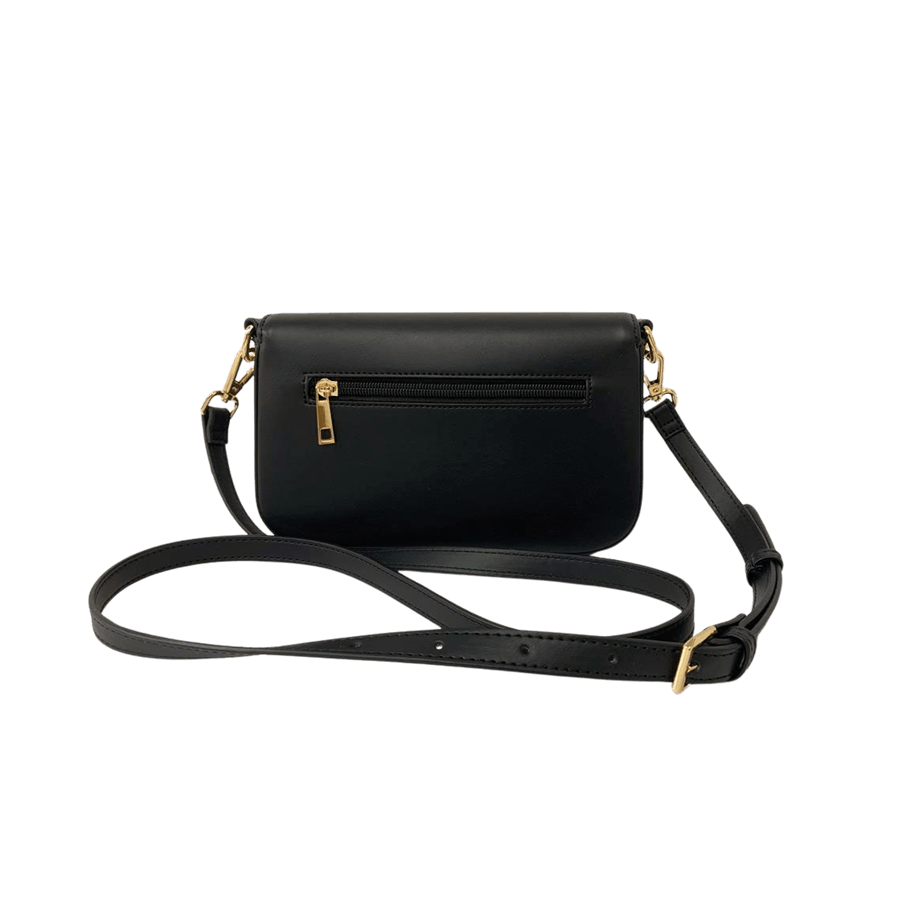 ladies crossbody bag with magnetic snap closure and back zip pocket