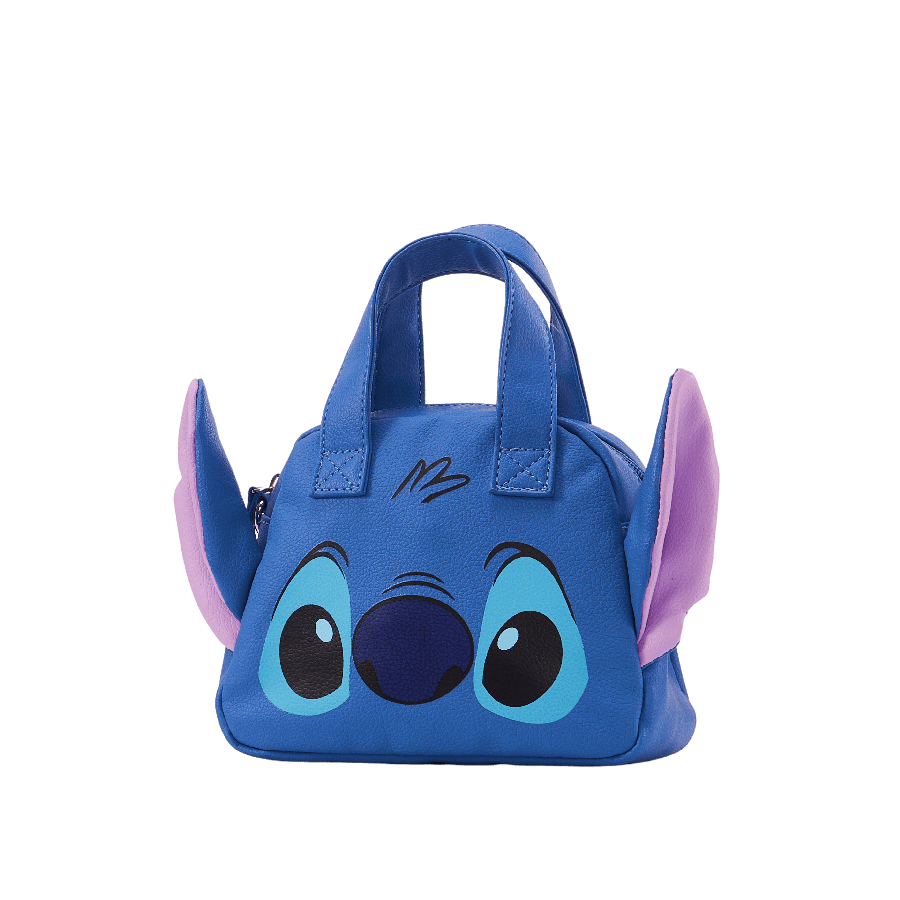 Kids blue handbag with ears and prints on the body