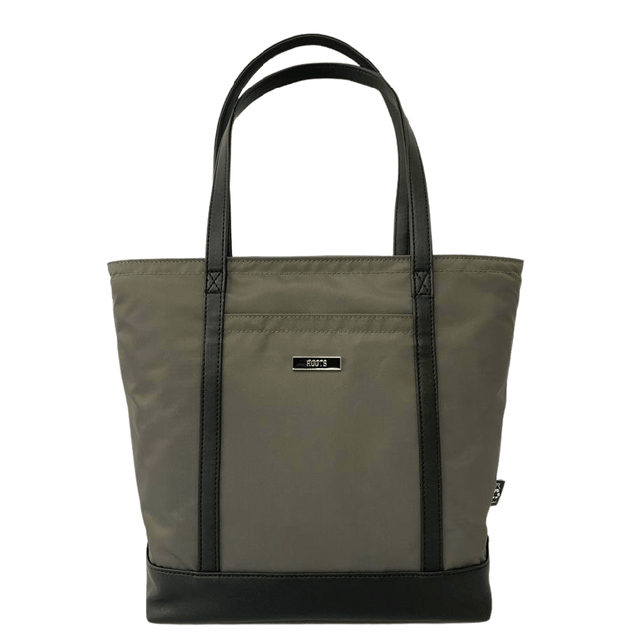 Grey ladies cooler with black trim PU and front black enemal metal plate