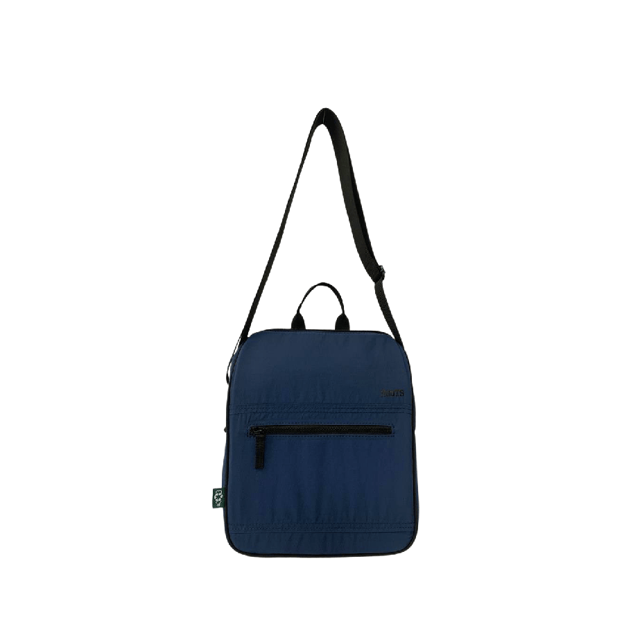 Navy cooler with front zipper pocket