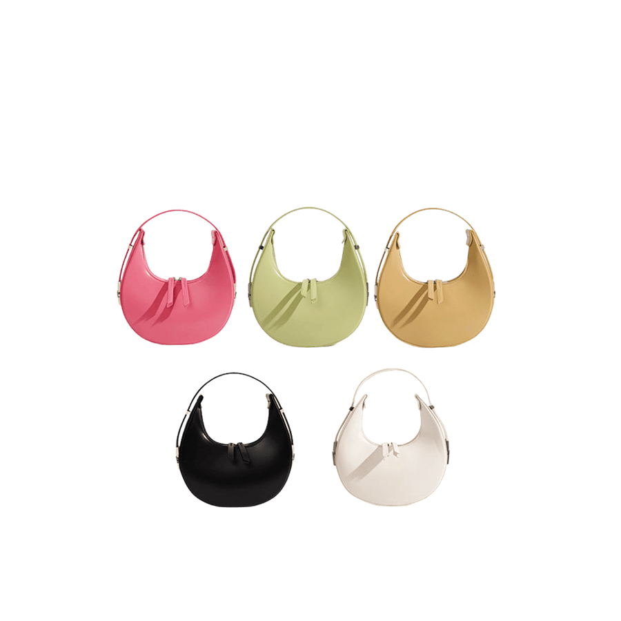 Black ladies structured handbag with double zipper puller