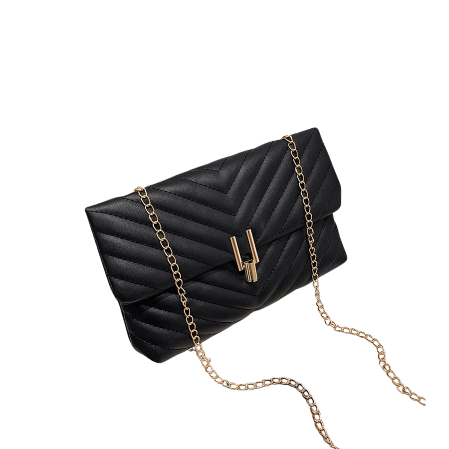 Beige quilting ladies handbag with lock closure