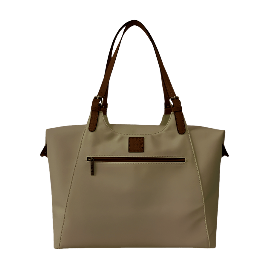 Ladies travelling tote with front zip pocket