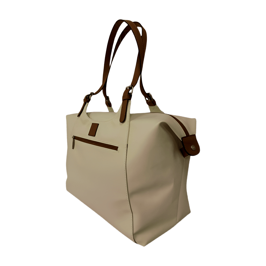 Ladies travelling tote with front zip pocket