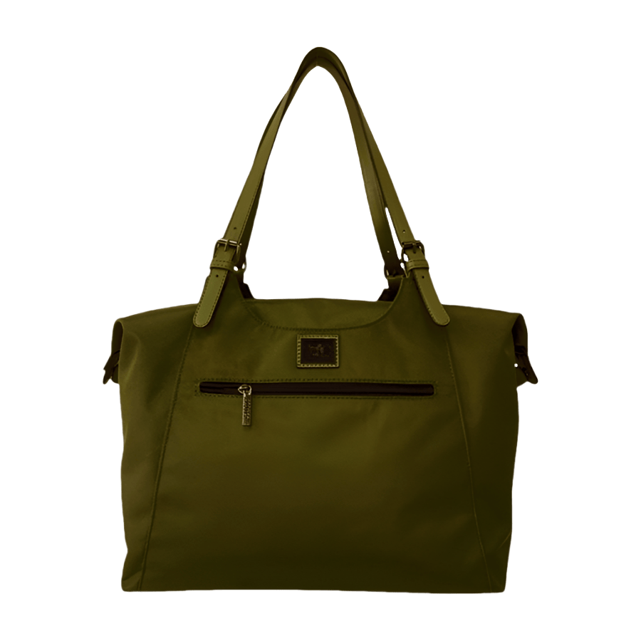 Ladies travelling tote with front zip pocket