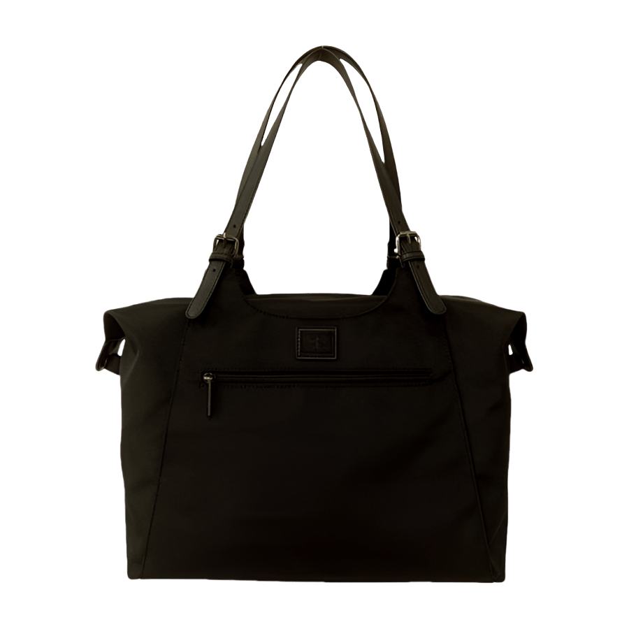 Ladies travelling tote with front zip pocket