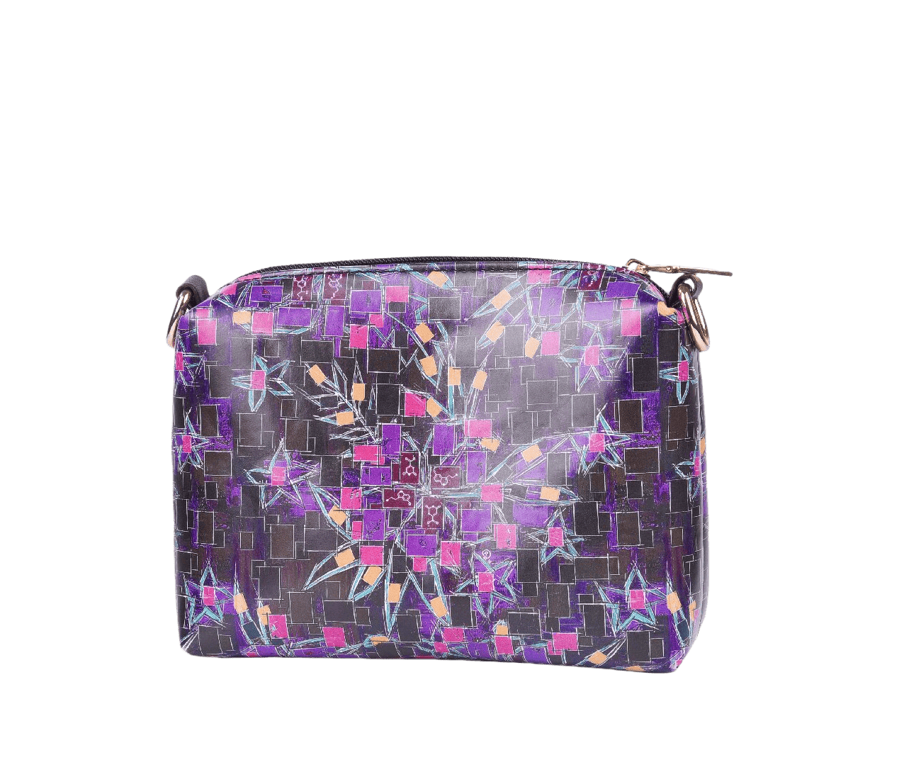 Printed ladies bag sets with decorative studs