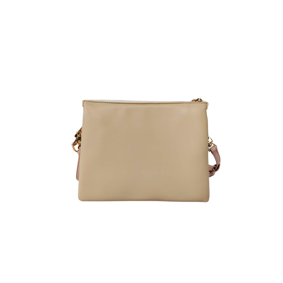 Ladies handbag with three conpartments and chain handle