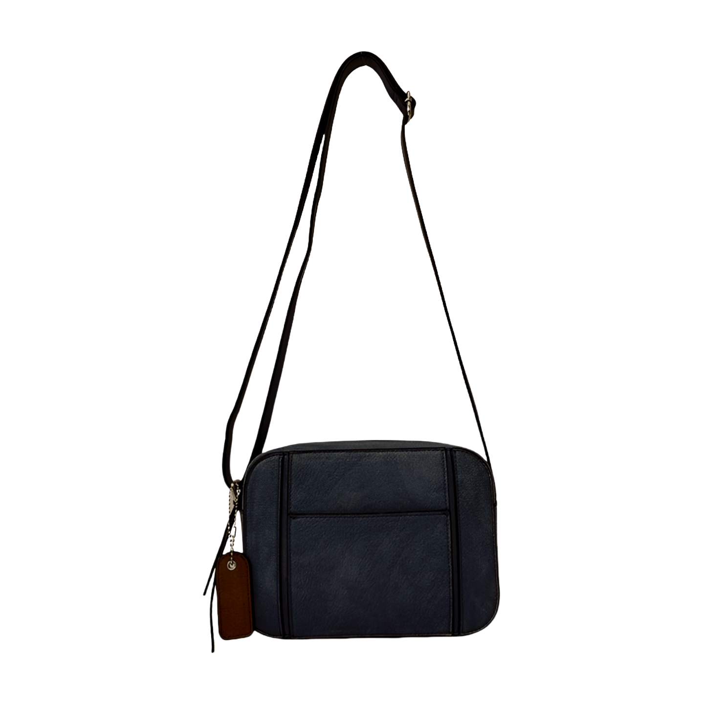 Green splicing ladies crossbody  bag with contrast edge painting