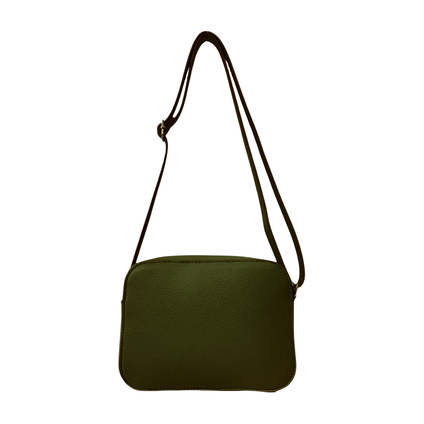 Green splicing ladies crossbody  bag with contrast edge painting