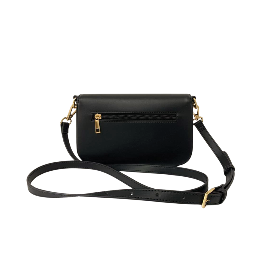 ladies crossbody bag with magnetic snap closure and back zip pocket