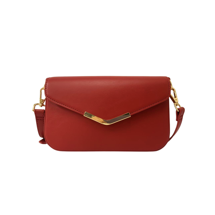 ladies crossbody bag with magnetic snap closure and back zip pocket