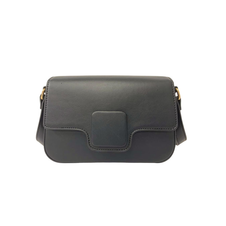ladies crossbody bag with magnetic snap closure and back zip pocket