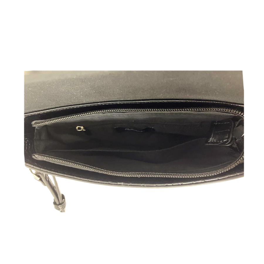 ladies crossbody bag with magnetic snap closure and back zip pocket